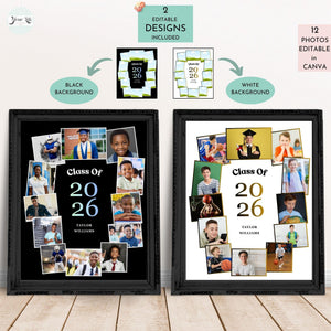 The image is a collage of graduation photos featuring students in various graduation attire, with the text "Class Of" and "2026" visible.