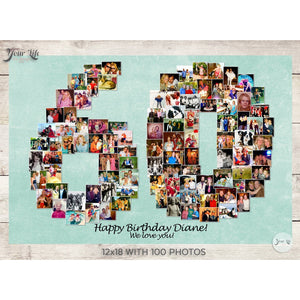 60th Photo Collage |60th BirthdayGift | 60th Anniversary Gift