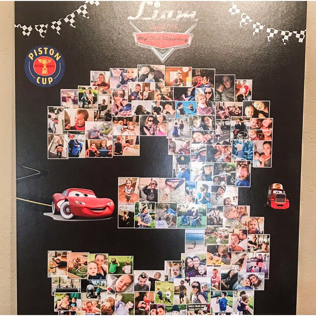 3rd Birthday Photo Collage - Cars Party | Photo Canvas Prints