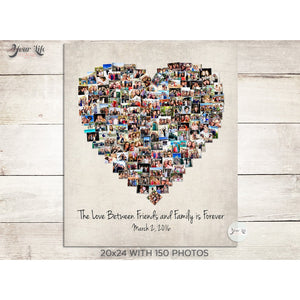 Family Heart Photo Collage