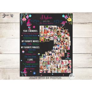 Trolls - 2nd Birthday Photo Collage