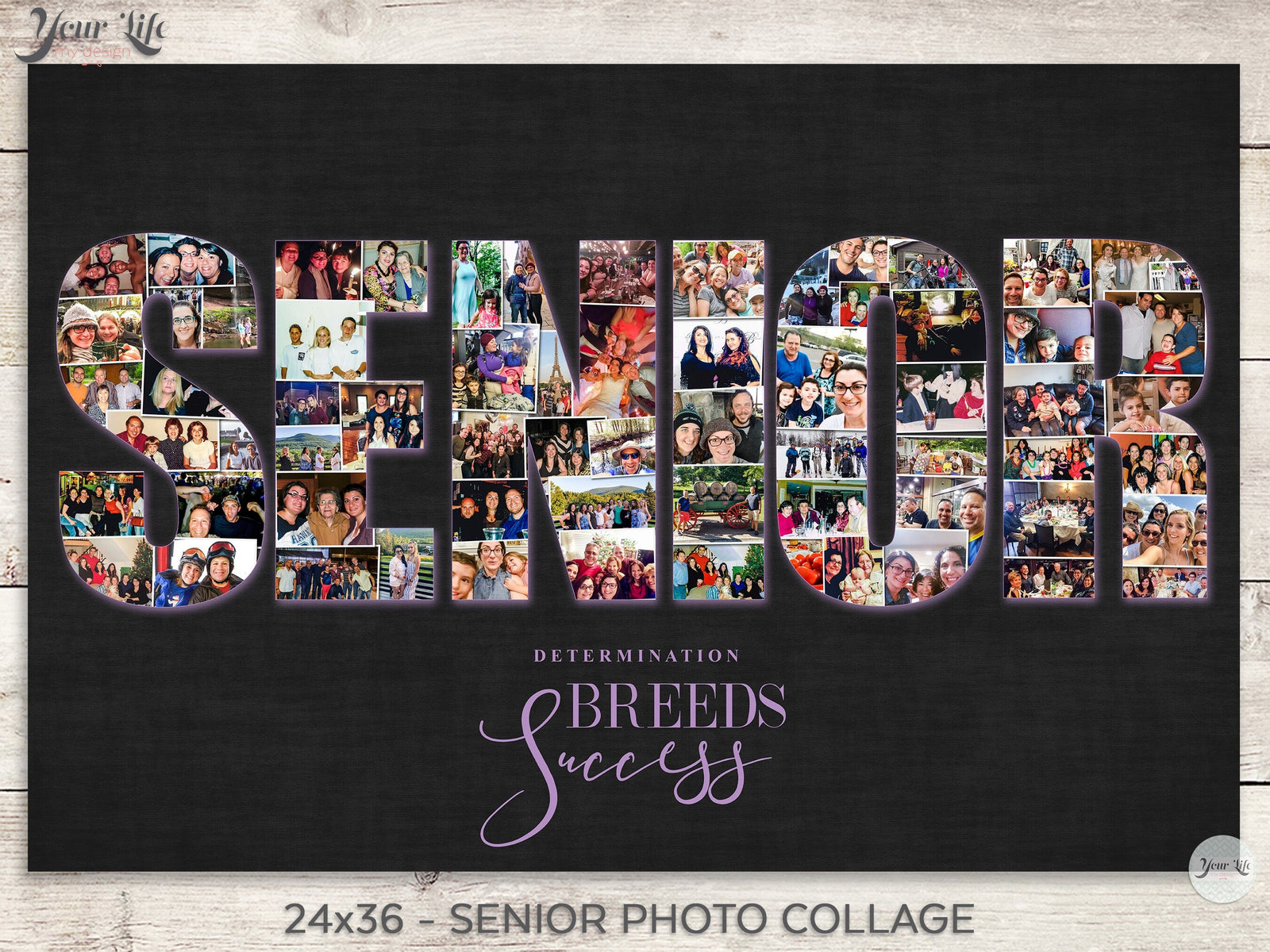SENIORS Graduation Photo Collage, Seniors Shape Custom Photo Canvas Prints