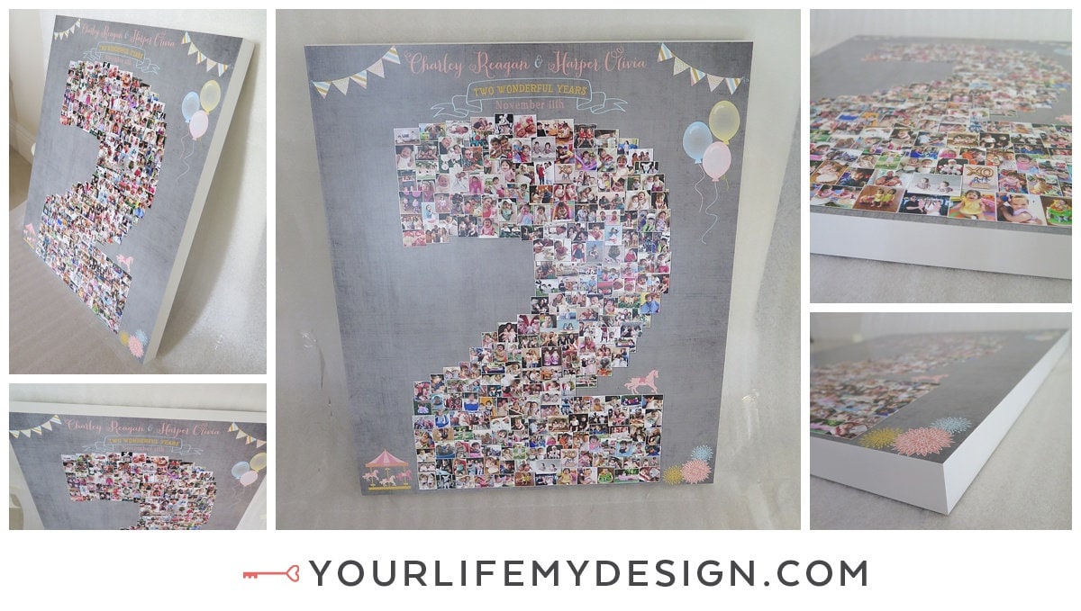 1st Birthday Photo Collage - Circus Carnival Party | Photo Canvas Prints