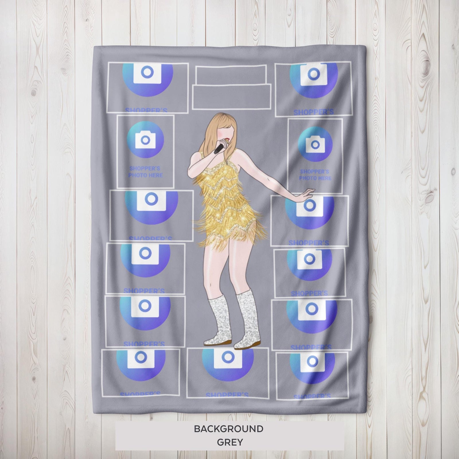 FEARLESS Personalized Blanket - Custom Eras Tour Photo Blanket - Unique Gift for Swifties - Cozy Home Decor - 50x60"