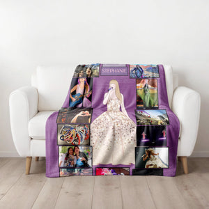 SPEAK NOW Personalized Blanket - Custom Eras Tour Photo Blanket - Unique Gift for Swifties - Cozy Home Decor - 50x60"