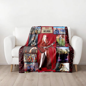 RED Personalized Blanket - Custom Eras Tour Photo Blanket - Unique Gift for Swifties - Cozy Home Decor - 50x60"
