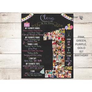 Pink, Green, Purple, & Gold - 1st Birthday