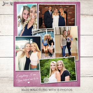 Dorm Room Wall Cling - Peel & Stick (Reusable)