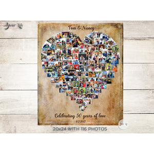 Anniversary Heart Photo Collage - The Original