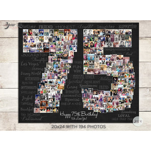 75th Birthday Photo Collage