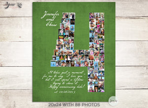 4th Anniversary Gift Photo Collage