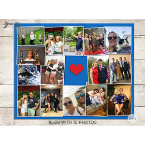 WALL CLING Photo Collage, Dorm Room Decor, Modern Room Decor, Peel & Stick on your Wall Print/Cling