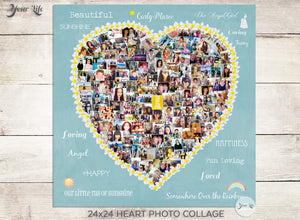 Frangipani Heart Photo Collage