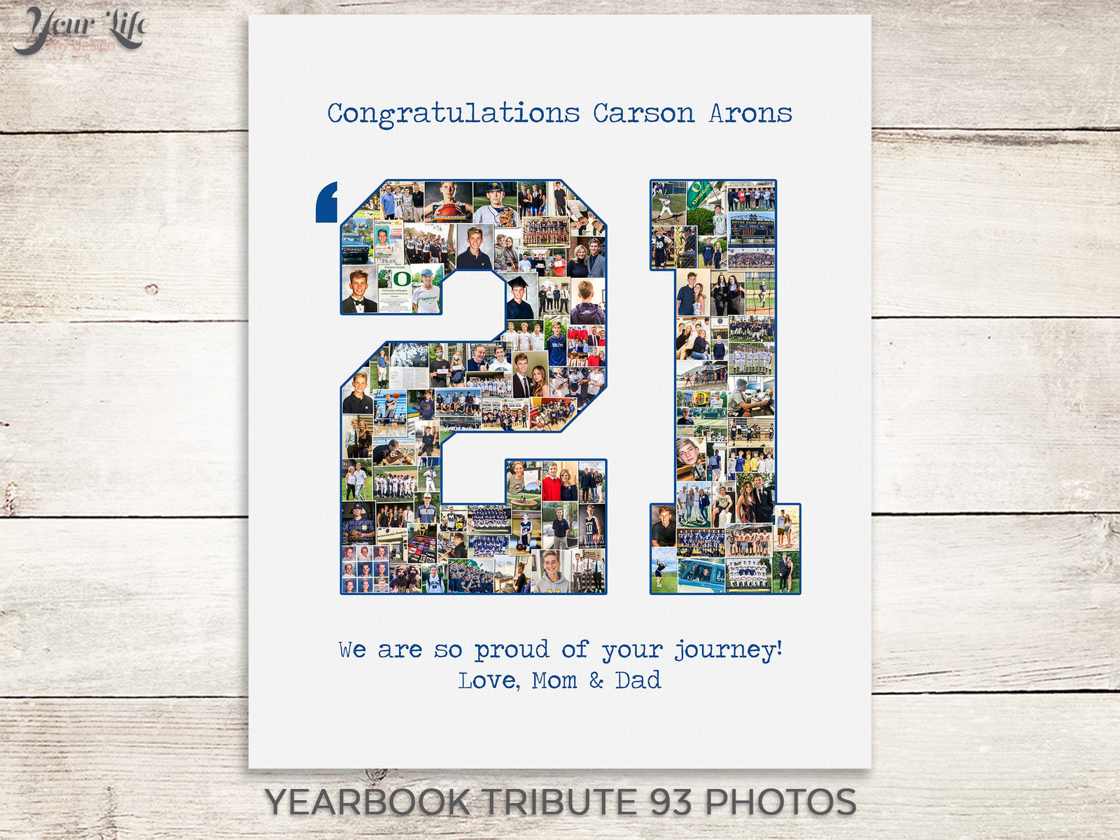 YEARBOOK TRIBUTE Photo Custom senior yearbook photo collage page design for high school graduation tributeCollage, Graduation Gift
