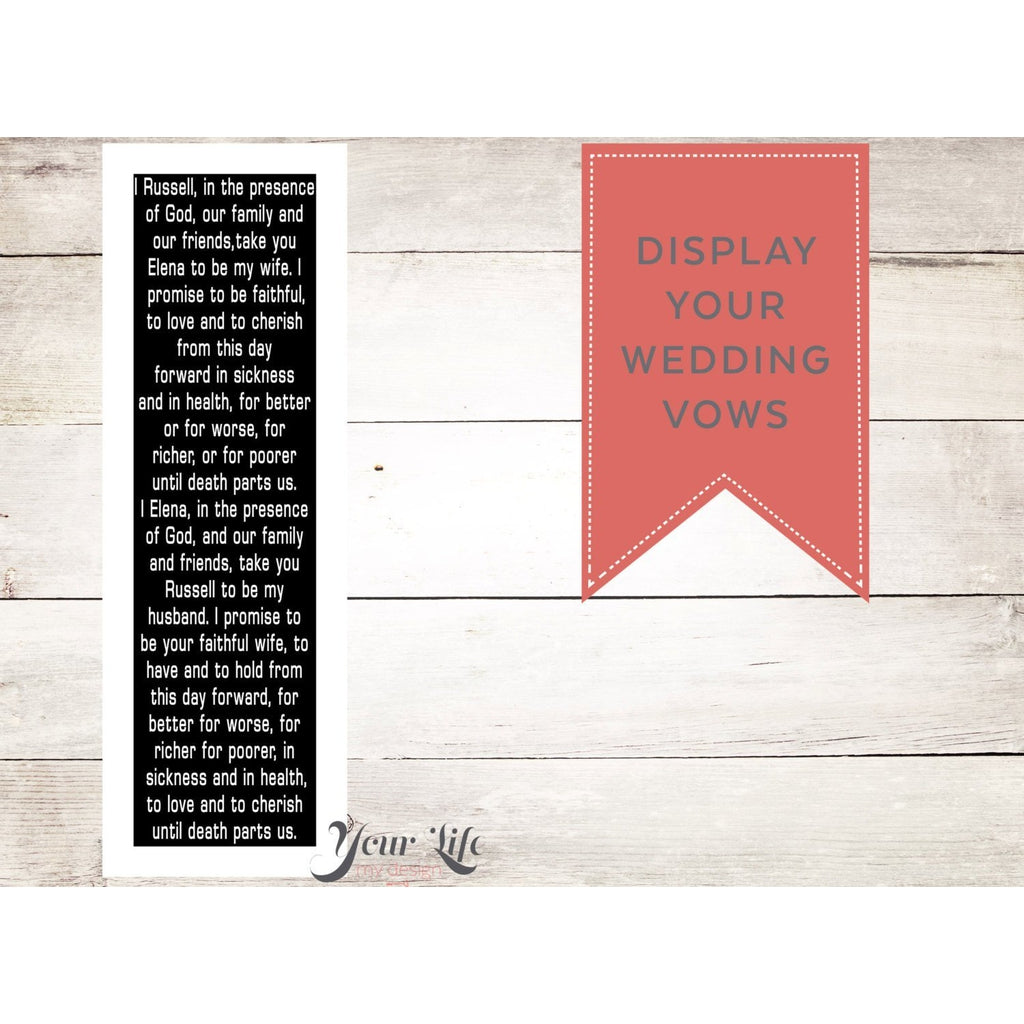 Wedding Vows on Canvas, Wedding Vow Art, Custom Vows, Anniversary Gift, Wedding Gift, Valentines Day Vows - Display at your Wedding