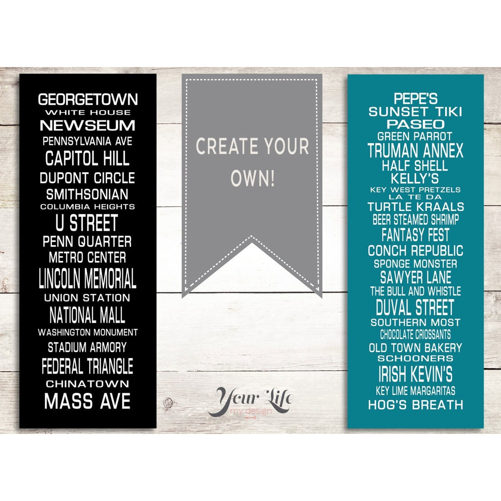 Personalized Subway Art - CANVAS WRAP- Typography Canvas - Modern Home Decor - Anniversary Gift - Personalized Art