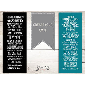 Personalized Subway Art - CANVAS WRAP- Typography Canvas - Modern Home Decor - Anniversary Gift - Personalized Art