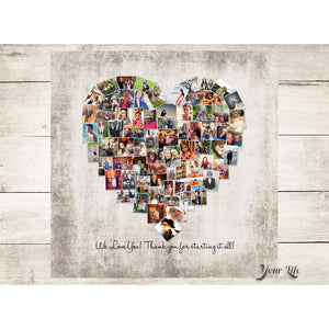 Heart Photo Collage- SQUARE SIZES