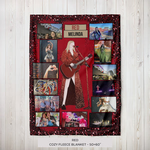 RED Fleece Photo Blanket | 13 PHOTOS