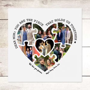 Mom Heart Puzzle Collage