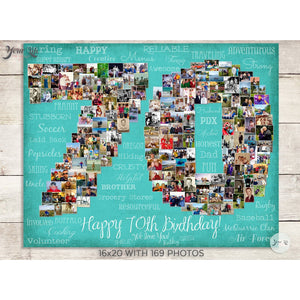 70th Birthday Photo Collage