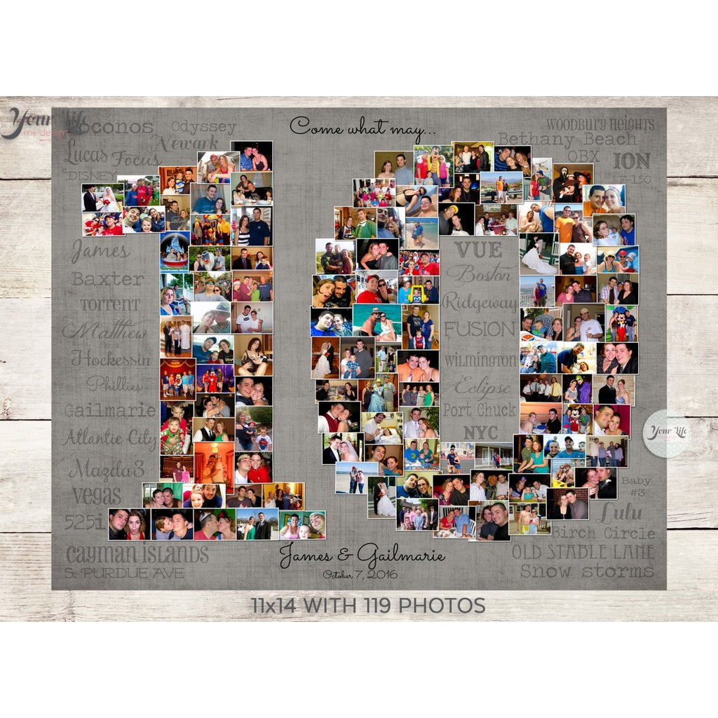 10th Anniversary Photo Collage