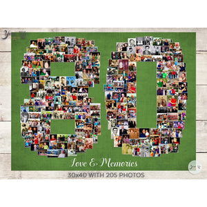 80th Birthday Photo Collage