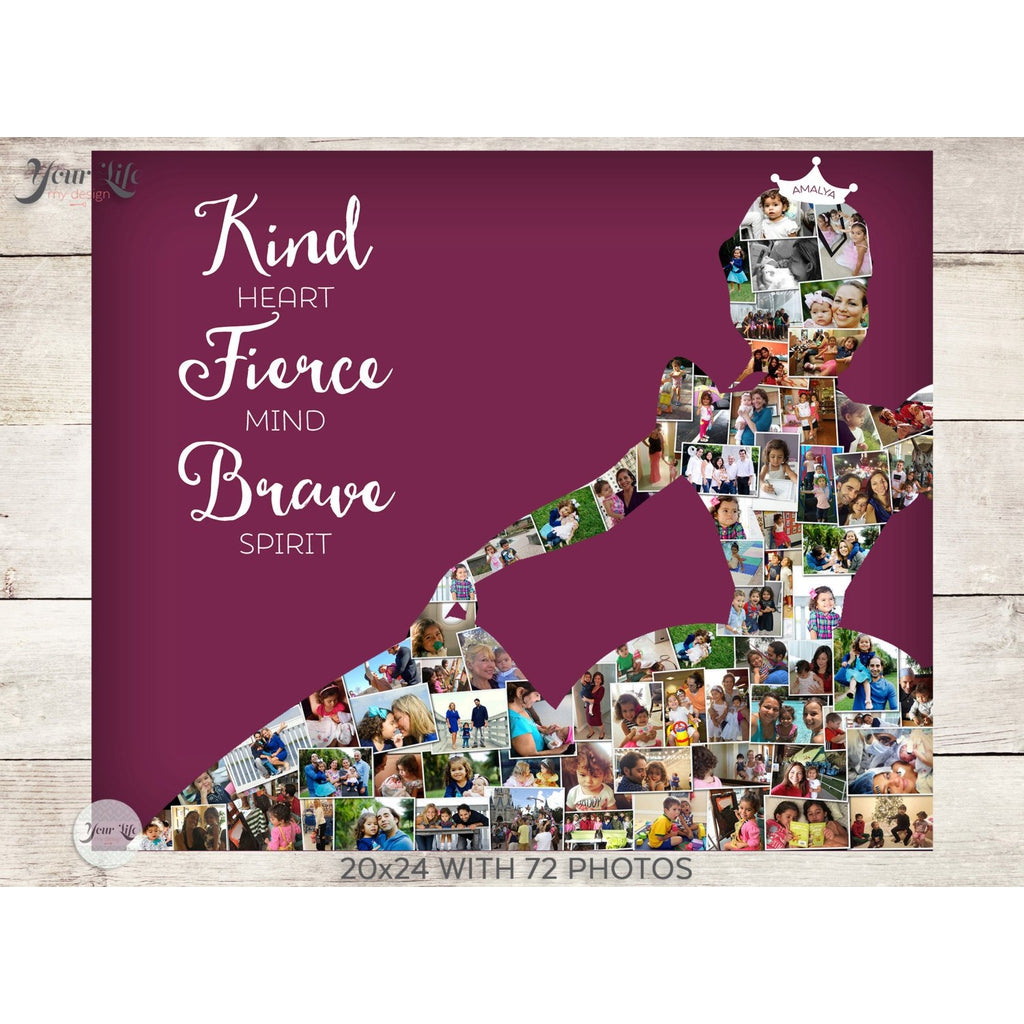 Quinceañera Gown Photo Collage Decor, Sweet 16 Photo Collage Decor