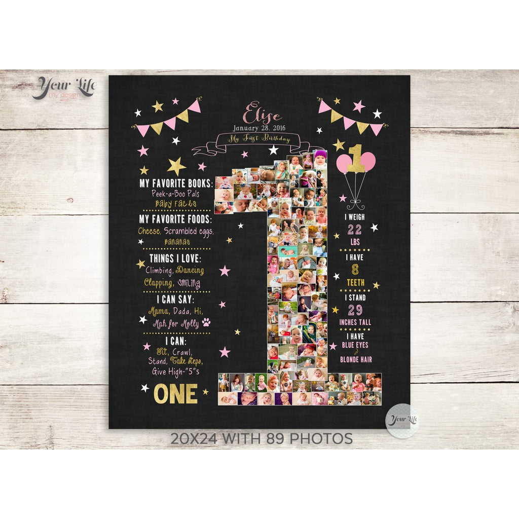 1st Photo Collage - Twinkle Little Star Party  | Photo Canvas Prints