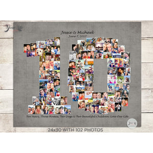 10th Anniversary Photo Collage