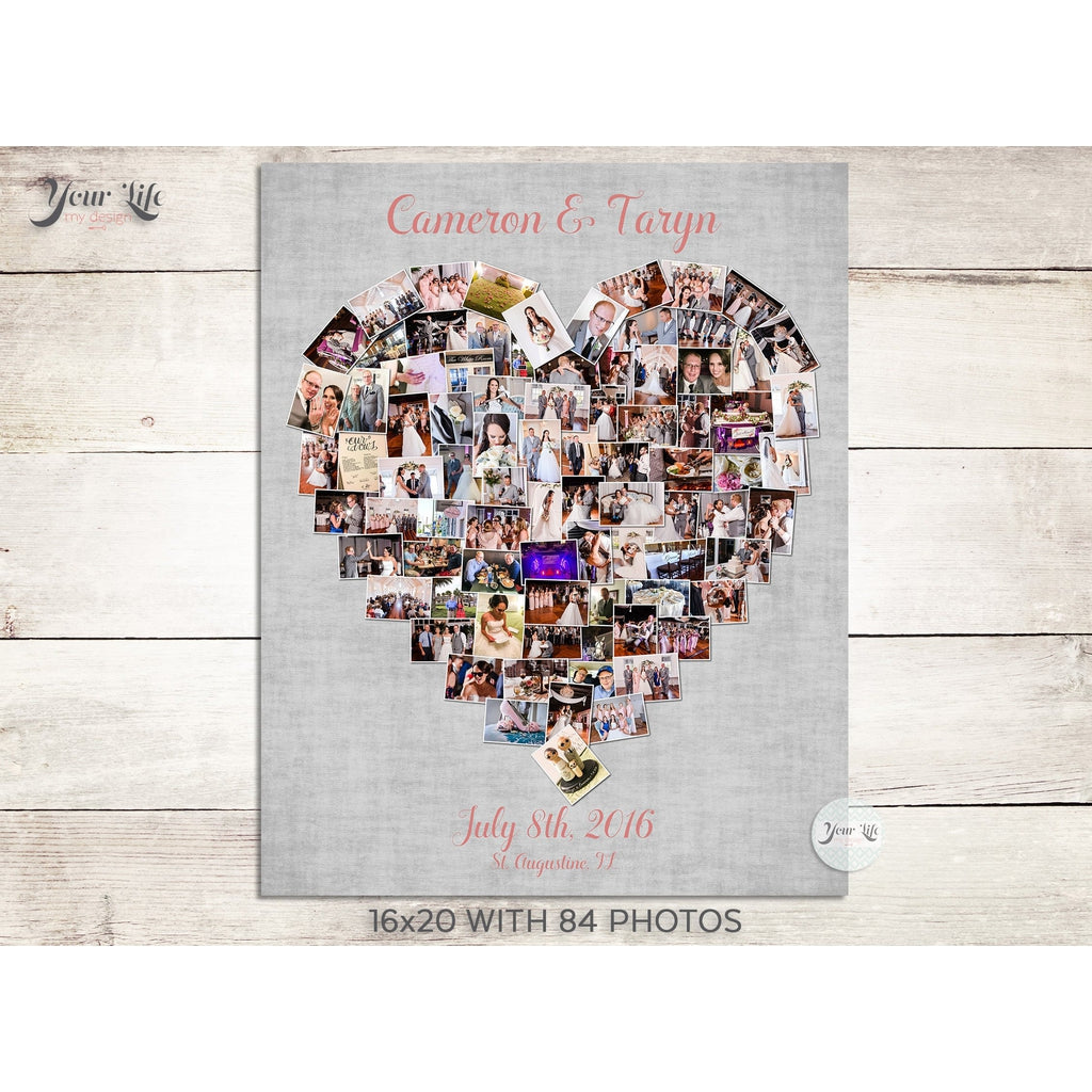 Wedding Day Canvas Photo Collage