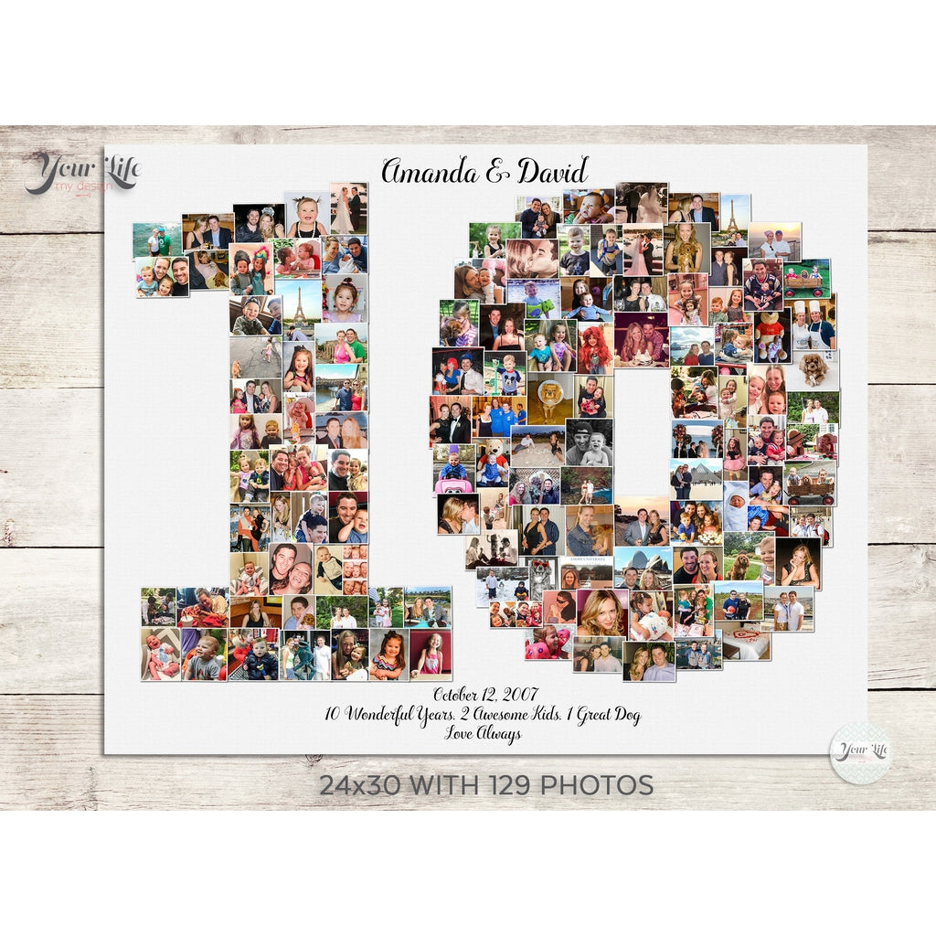 10th Anniversary Photo Collage