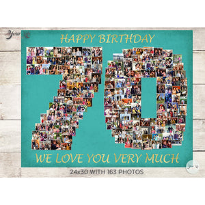 70th Birthday Photo Collage