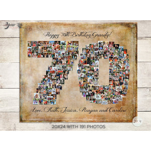 70th Birthday Photo Collage