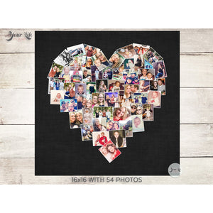 Heart Photo Collage- SQUARE