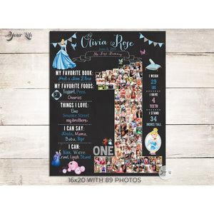 Cinderella - 1st Birthday Photo Collage