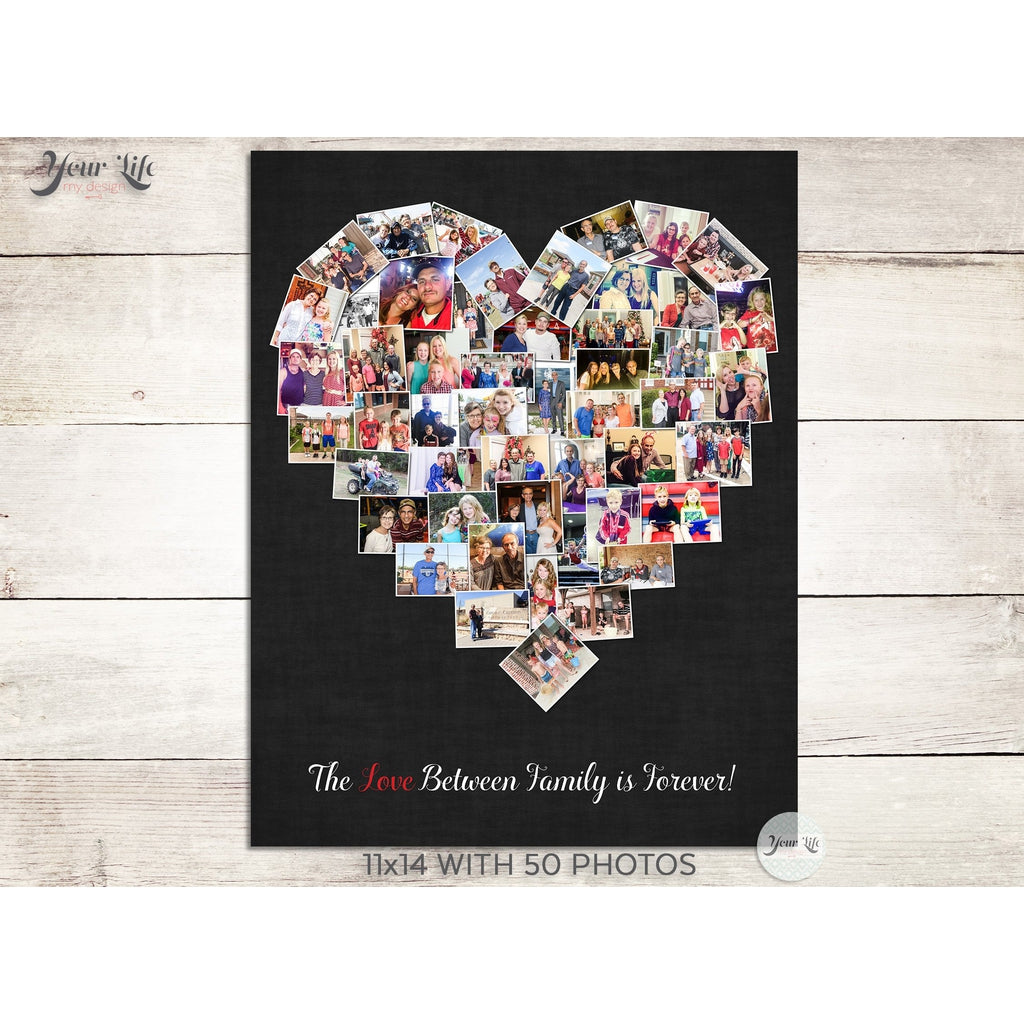 Family Heart Photo Collage