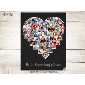 Family Heart Photo Collage