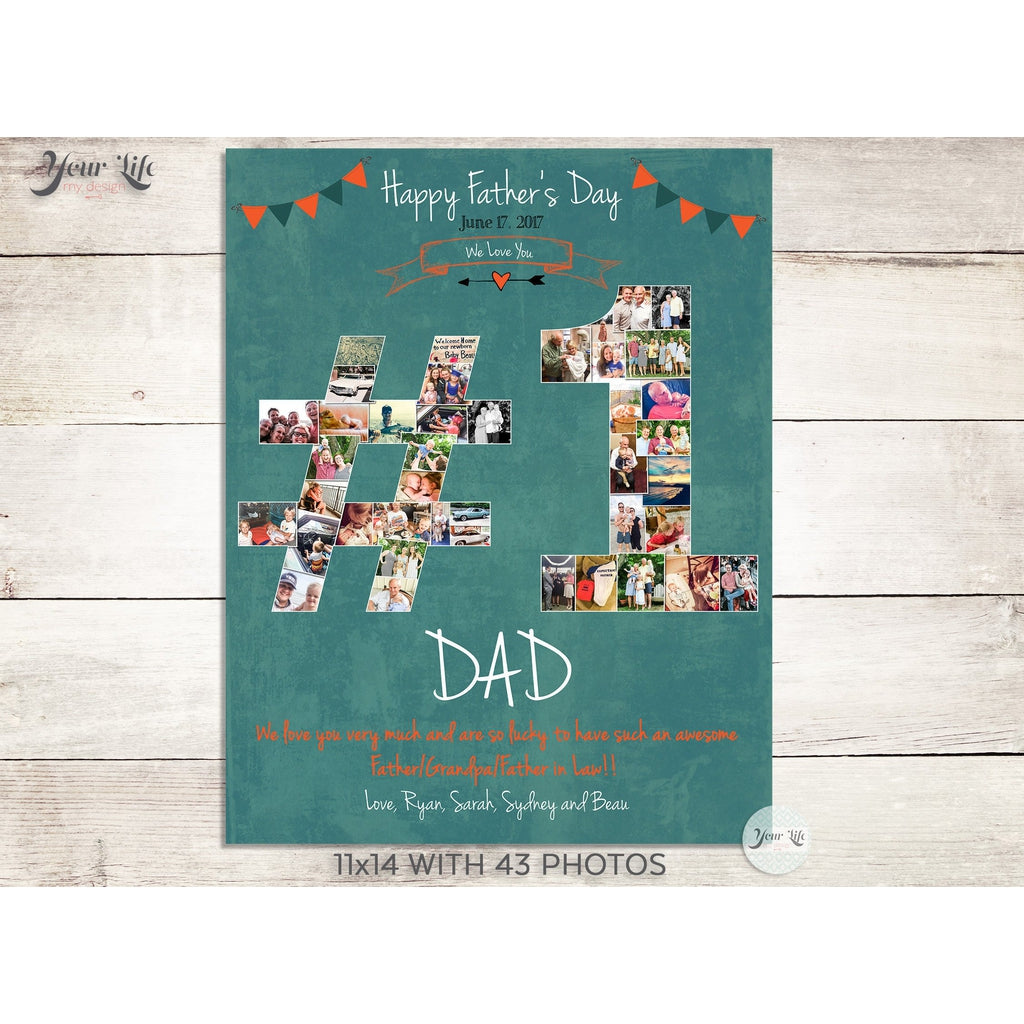 #1 Dad Photo Collage
