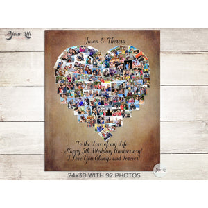 Anniversary Heart Photo Collage - The Original