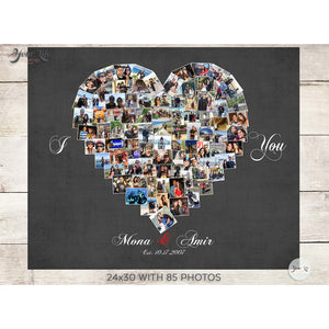 I Love You To The Moon and Back Photo Collage