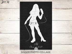 Singer Gift Photo Collage, Seniors Graduation Gift