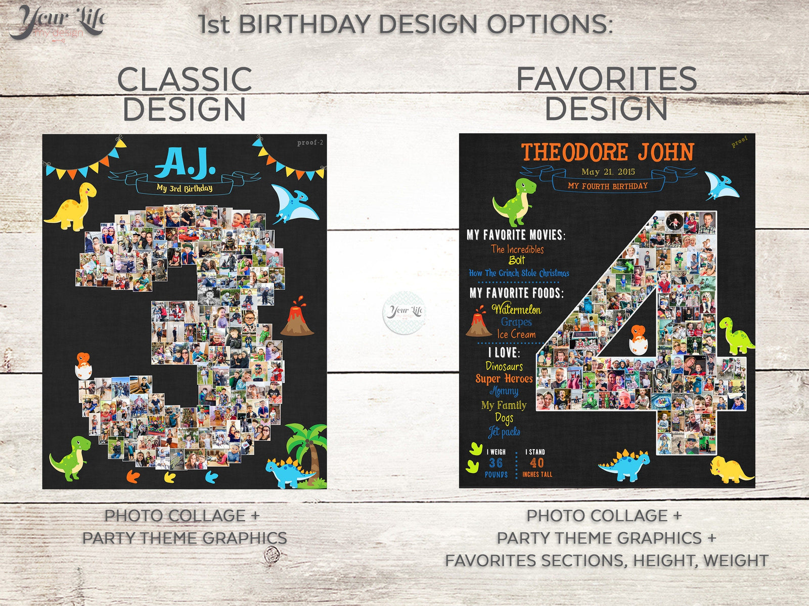 Cupcake Twins 4th Birthday Photo Collage