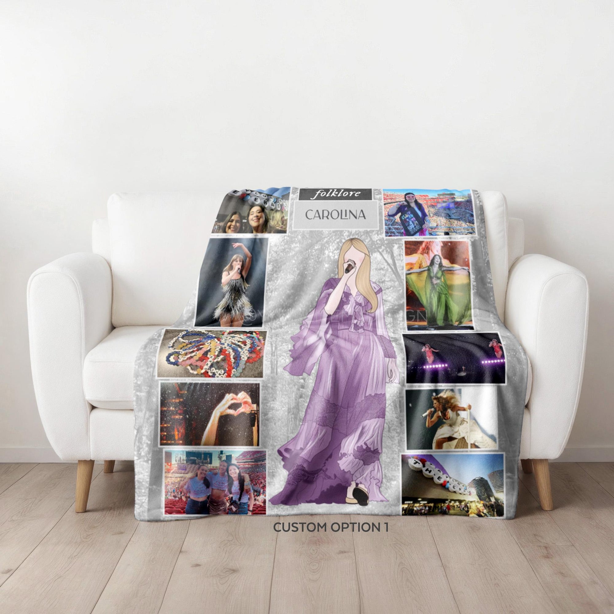 FOLKLORE Personalized Blanket - Custom Eras Tour Photo Blanket - Unique Gift for Swifties - Cozy Home Decor - 50x60"