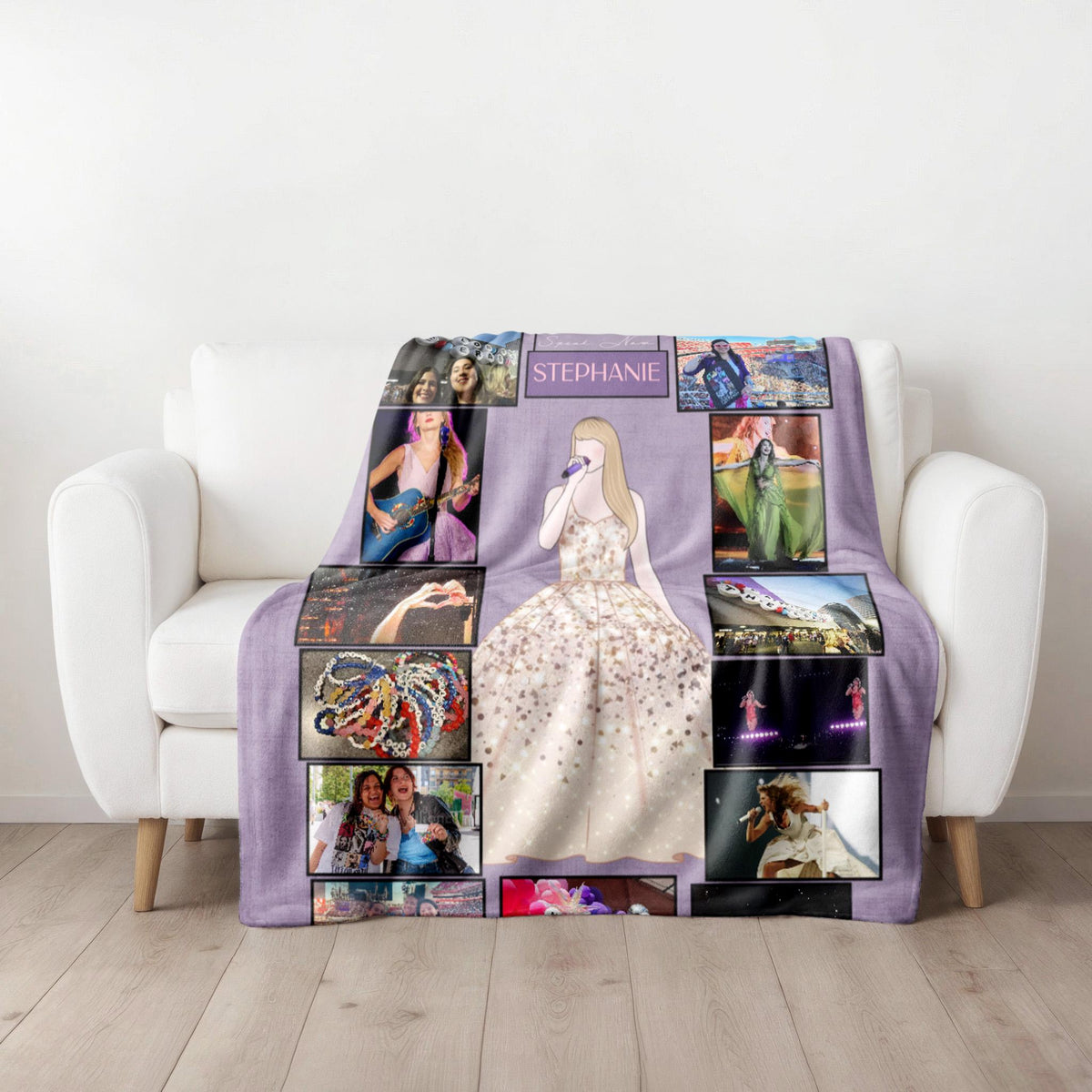 SPEAK NOW Personalized Blanket - Custom Eras Tour Photo Blanket - Unique Gift for Swifties - Cozy Home Decor - 50x60&quot;