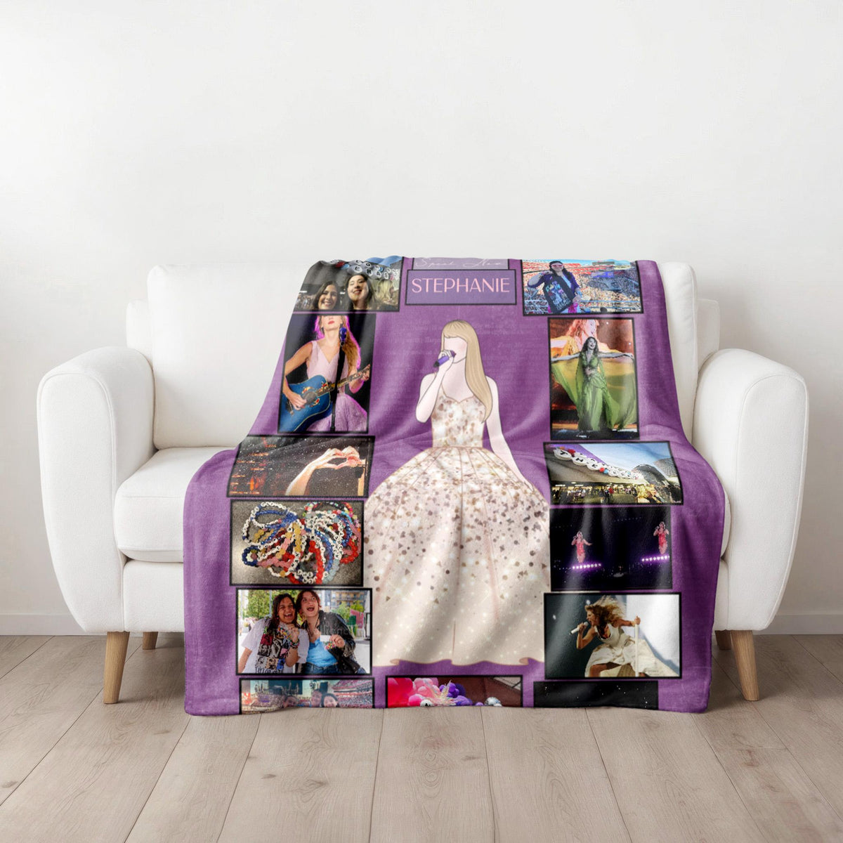 SPEAK NOW Personalized Blanket - Custom Eras Tour Photo Blanket - Unique Gift for Swifties - Cozy Home Decor - 50x60&quot;
