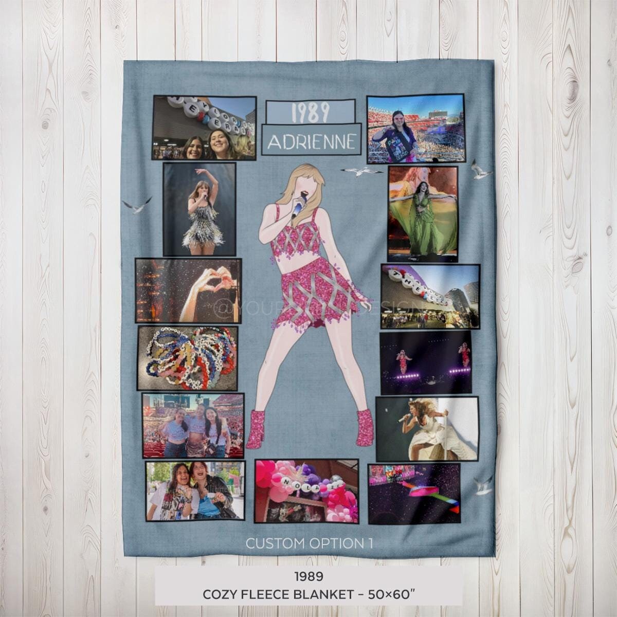 1989 Personalized Blanket - Custom Eras Tour Photo Blanket - Unique Gift for Swifties - Cozy Home Decor - Speak Now - 50x60&quot;