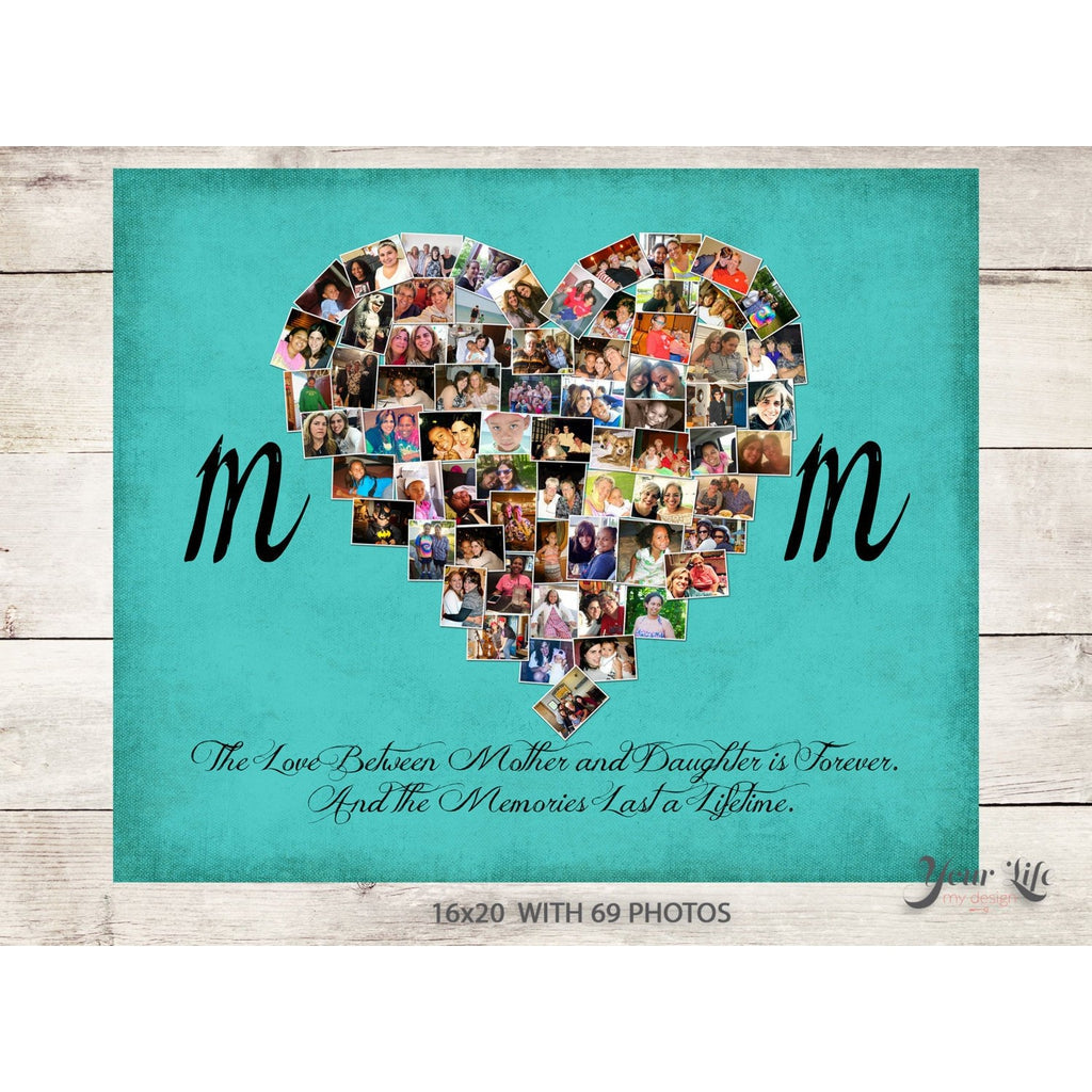 Mom Heart Photo Collage
