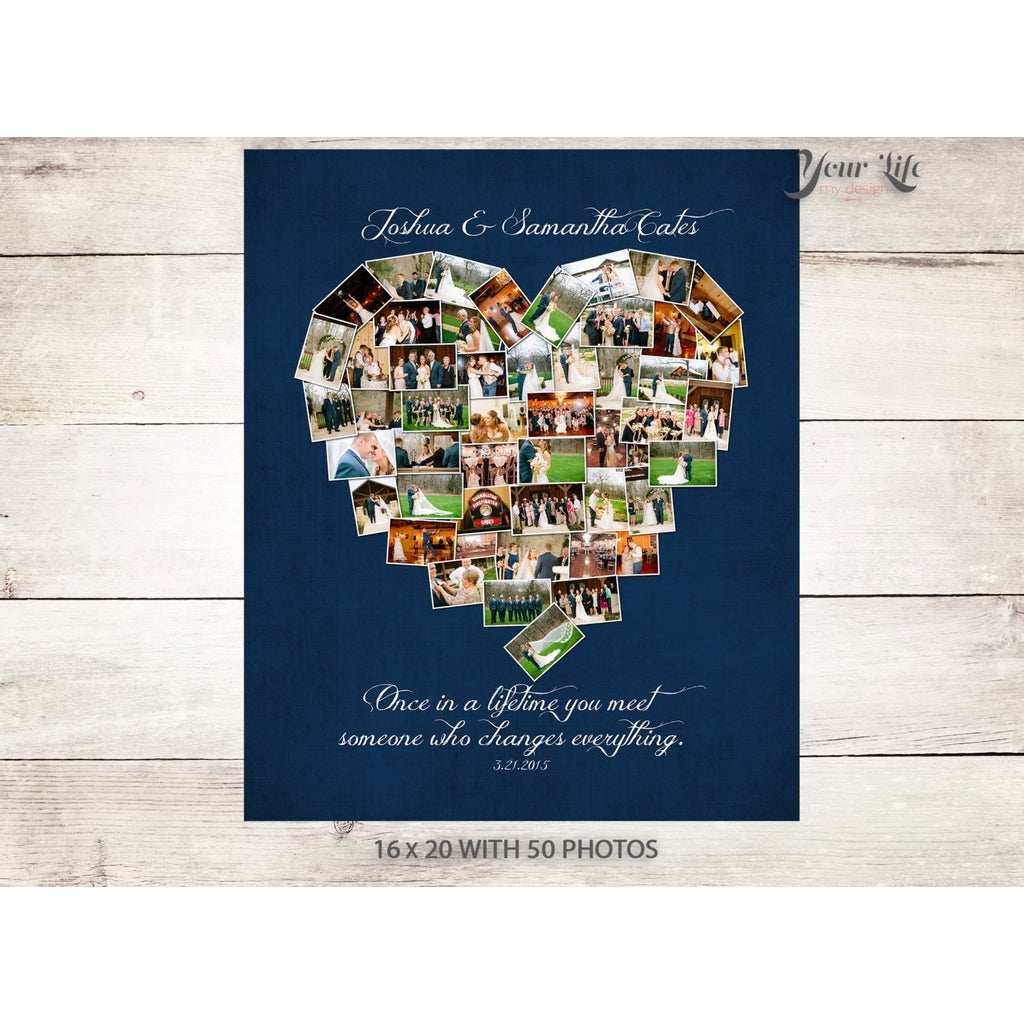 Wedding Day Canvas Photo Collage