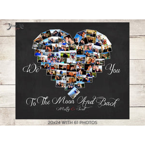 I Love You To The Moon and Back Photo Collage